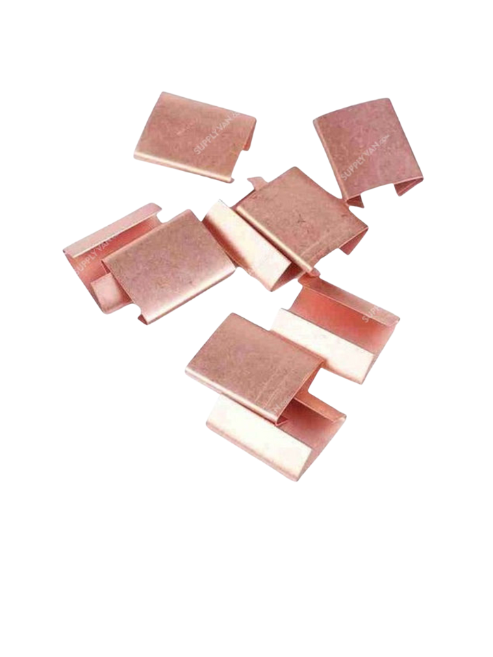 Open Type Strap Clip, Copper, 12MM Width x 25MM Length, 800 Pcs/Pack