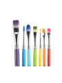 7 Pieces Art Paint Brushes Set, Colourful Paint Brushes Set, Kid Paint Brush Set Made of Nylon Hair for Acrylic Painting Watercolor Painting Oil Painting