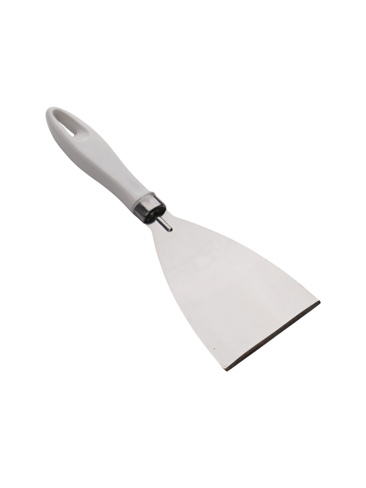 Chef Stainless Steel Scrapper Tool with White ABS handle - Kitchen Gadgets