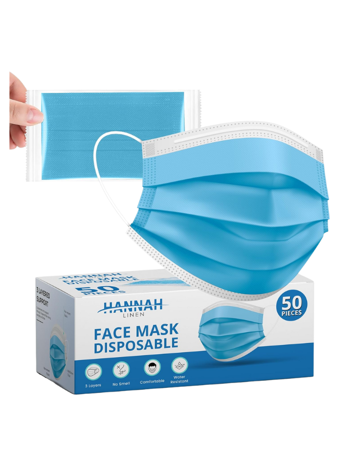 3-Ply Face Masks (Disposable) | Pack of 50